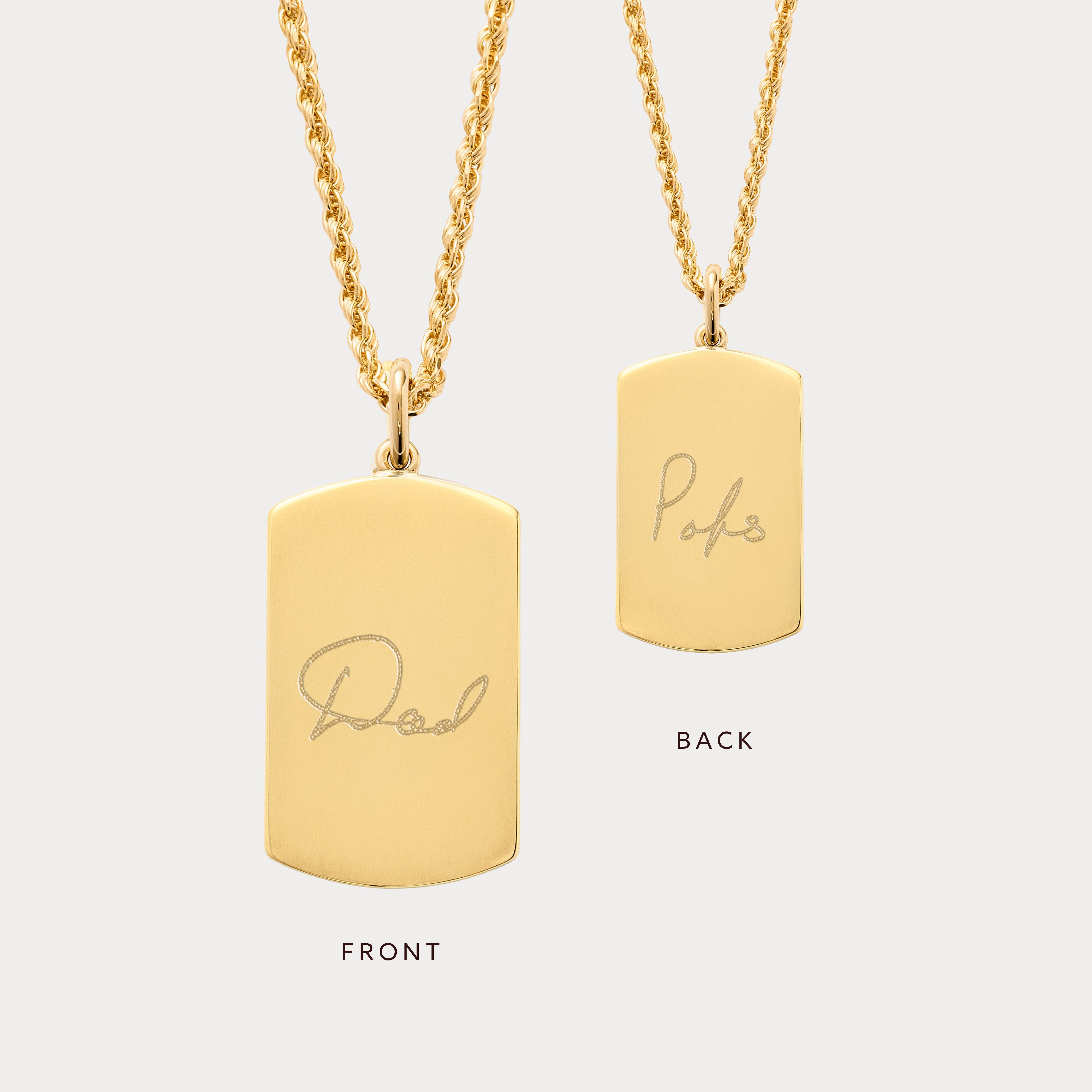 Handwriting necklace store gold