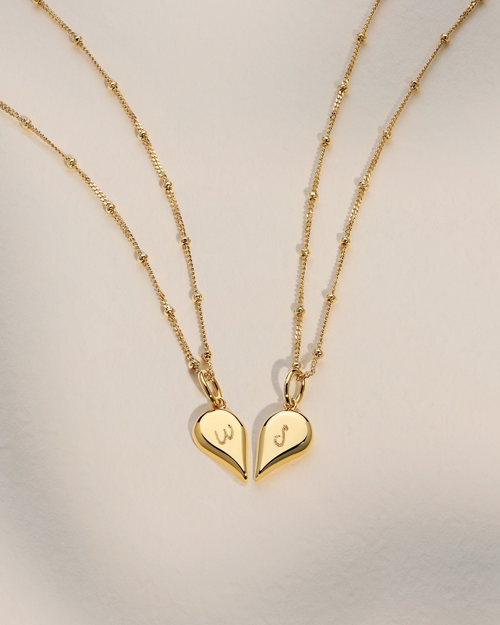 18k Gold Vermeil | Bobble Chain | Handwritten Initial