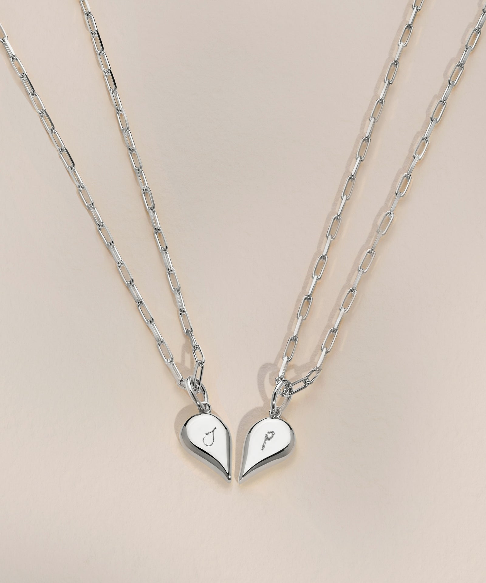 Sterling Silver | Paperclip Chain | Handwritten Initial