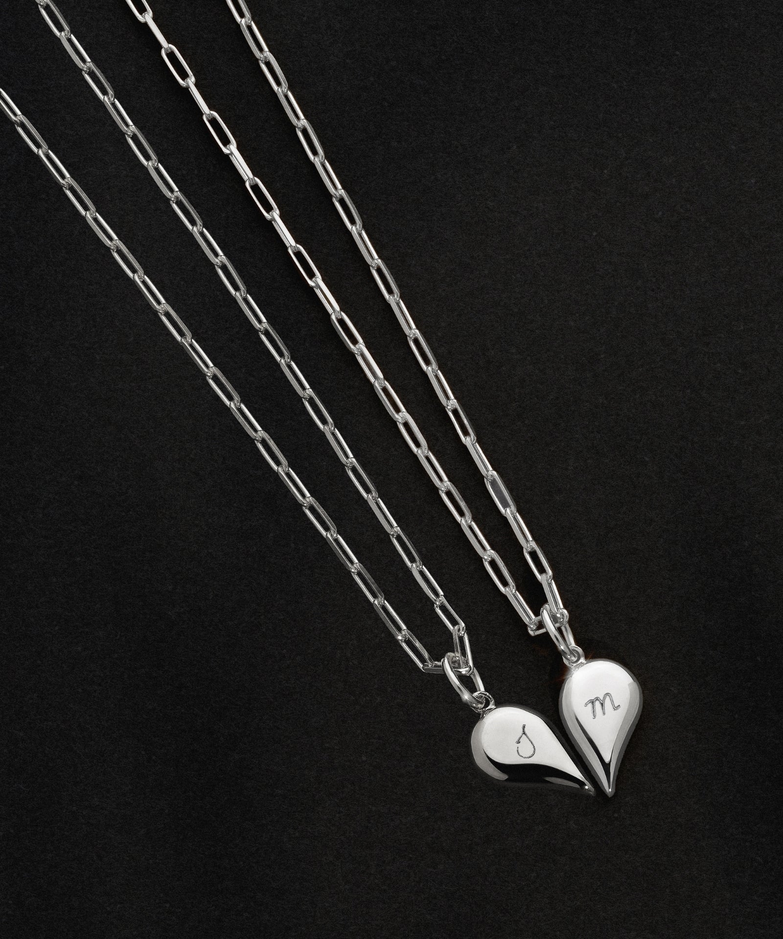 Sterling Silver | Paperclip Chain | Handwritten Initial