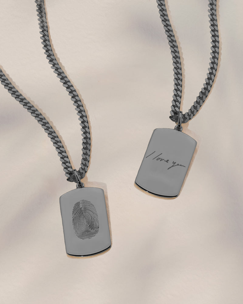 The Fingerprint & Handwriting Tag Necklace