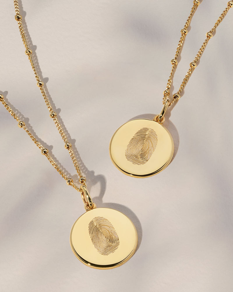 The Double Sided Fingerprint Necklace