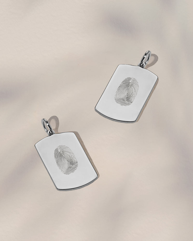 The Double Sided Fingerprint Tag Pendant