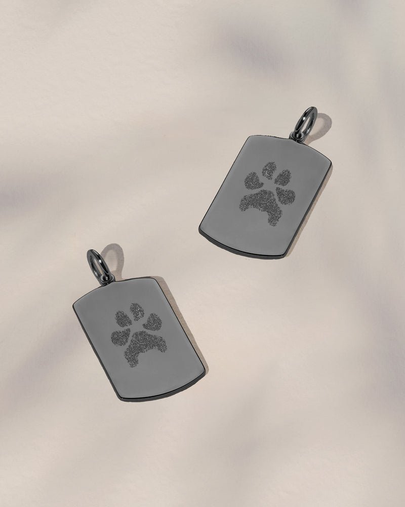 The Double Sided Paw Print Tag Pendant