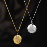 The Duo Fingerprint Round Locket Necklace