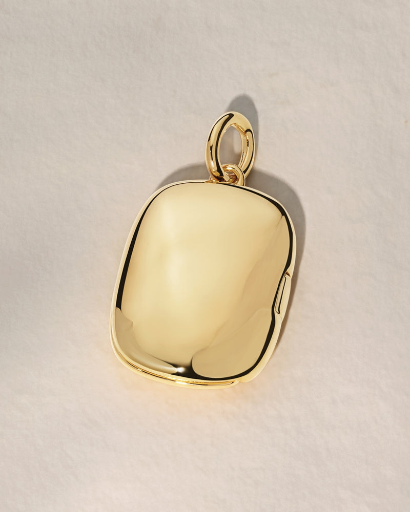 The Trio Fingerprint Rectangle Locket Necklace