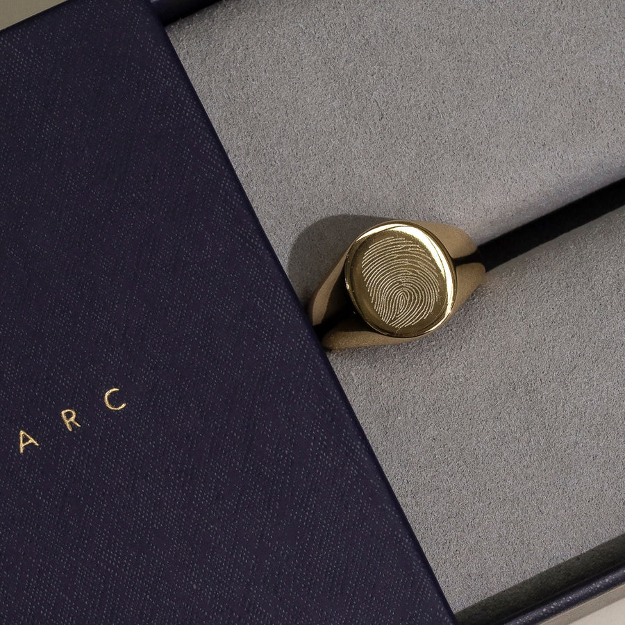 The Classic Fingerprint Signet Ring - Deja Marc Australia HQ