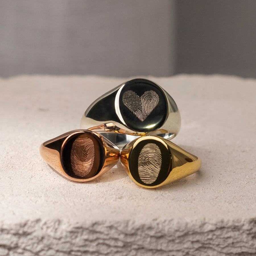 The Classic Fingerprint Signet Ring - Deja Marc Australia HQ