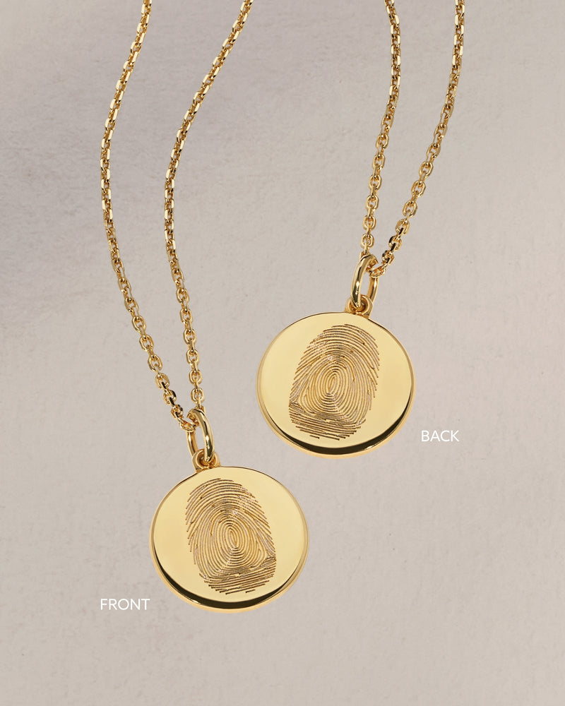 The Double Sided Fingerprint Necklace