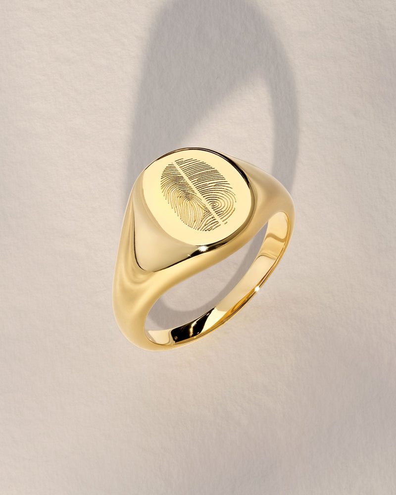 The Duo Fingerprint Signet Ring