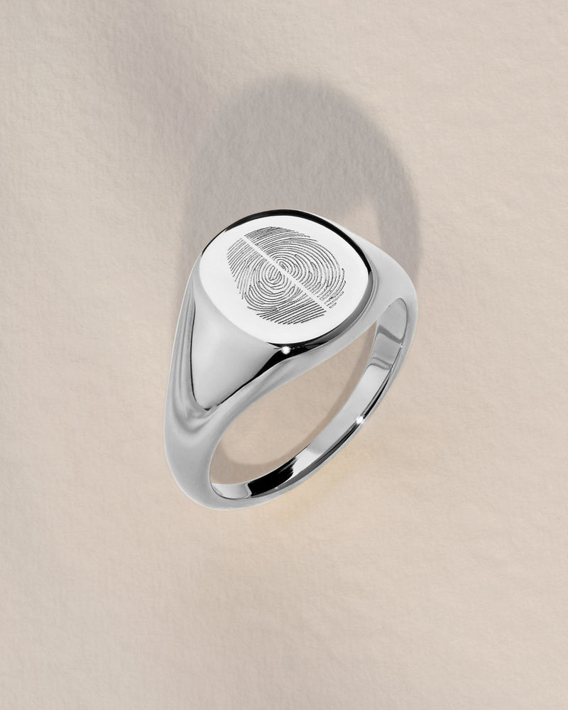 The Duo Fingerprint Signet Ring