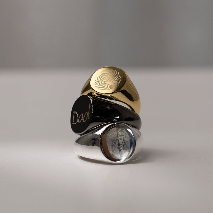 The Handwriting Signet Ring - Deja Marc Australia HQ