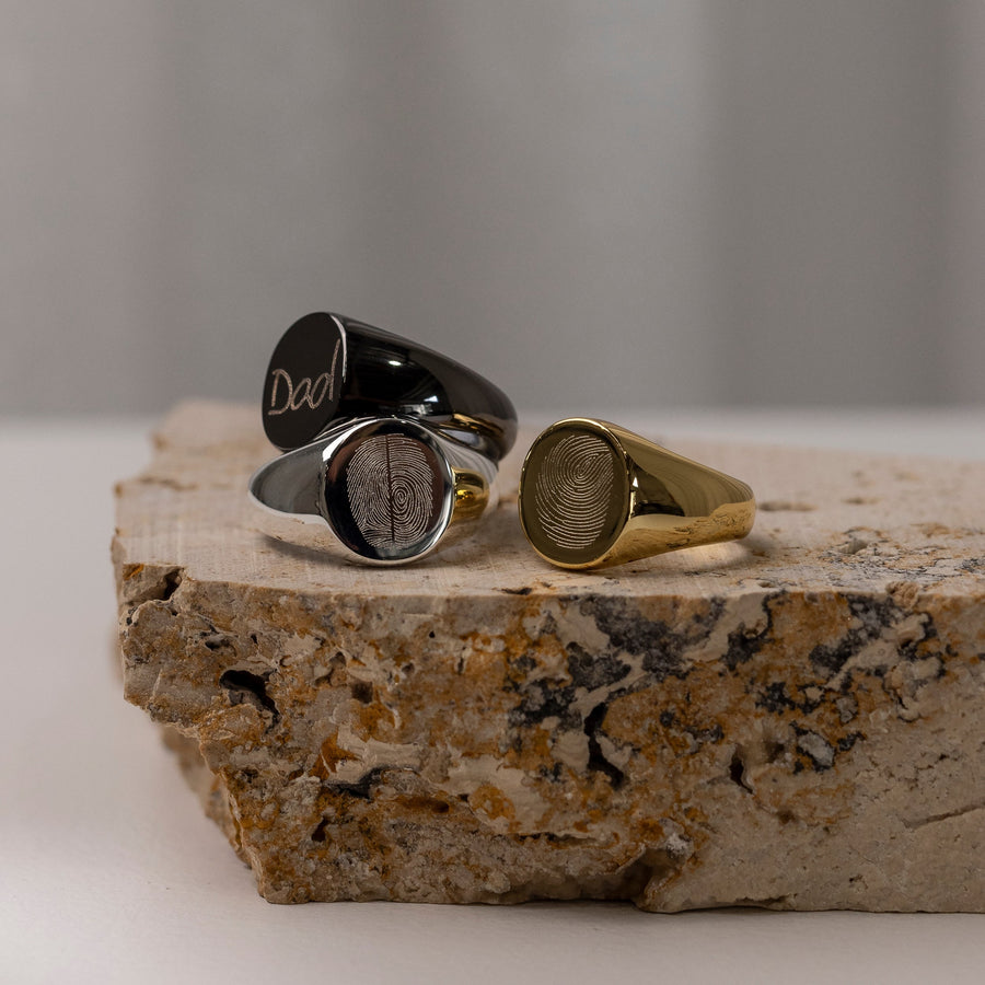 The Handwriting Signet Ring - Deja Marc Australia HQ