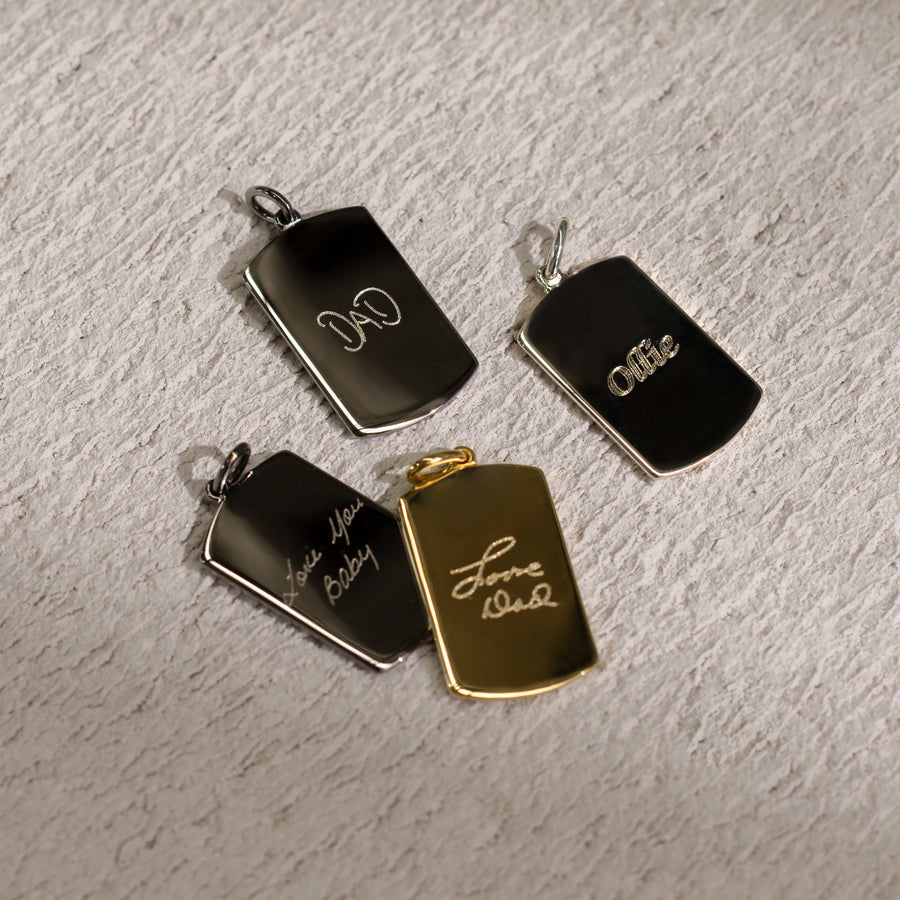 The Handwriting Tag Pendant - Deja Marc Australia HQ