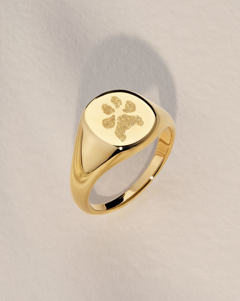 The Paw Print Signet Ring