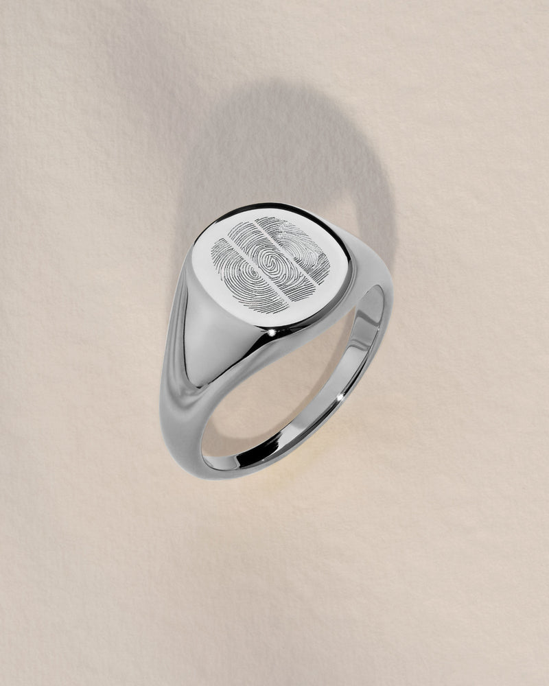 The Trio Fingerprint Signet Ring