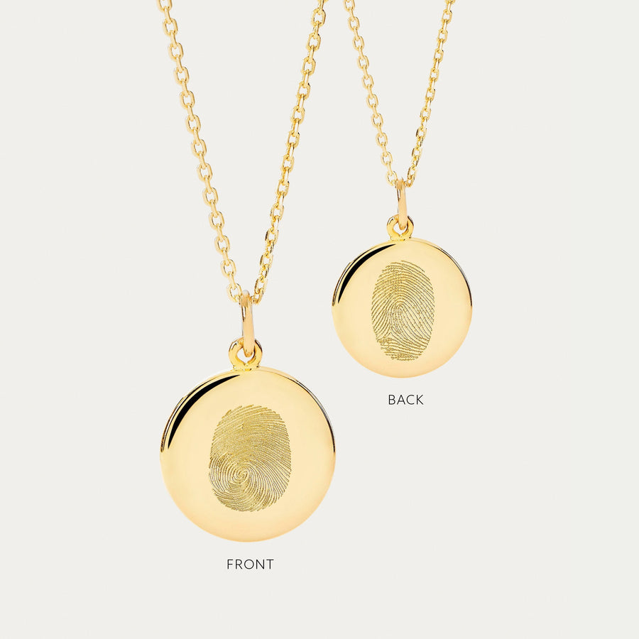 The Double Sided Fingerprint Necklace | Diamond Chain - Deja Marc Jewellery