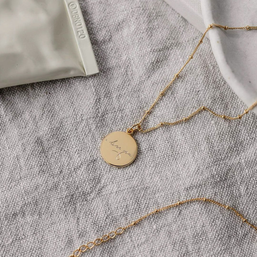 The Double Sided Handwriting Necklace | Bobble Chain