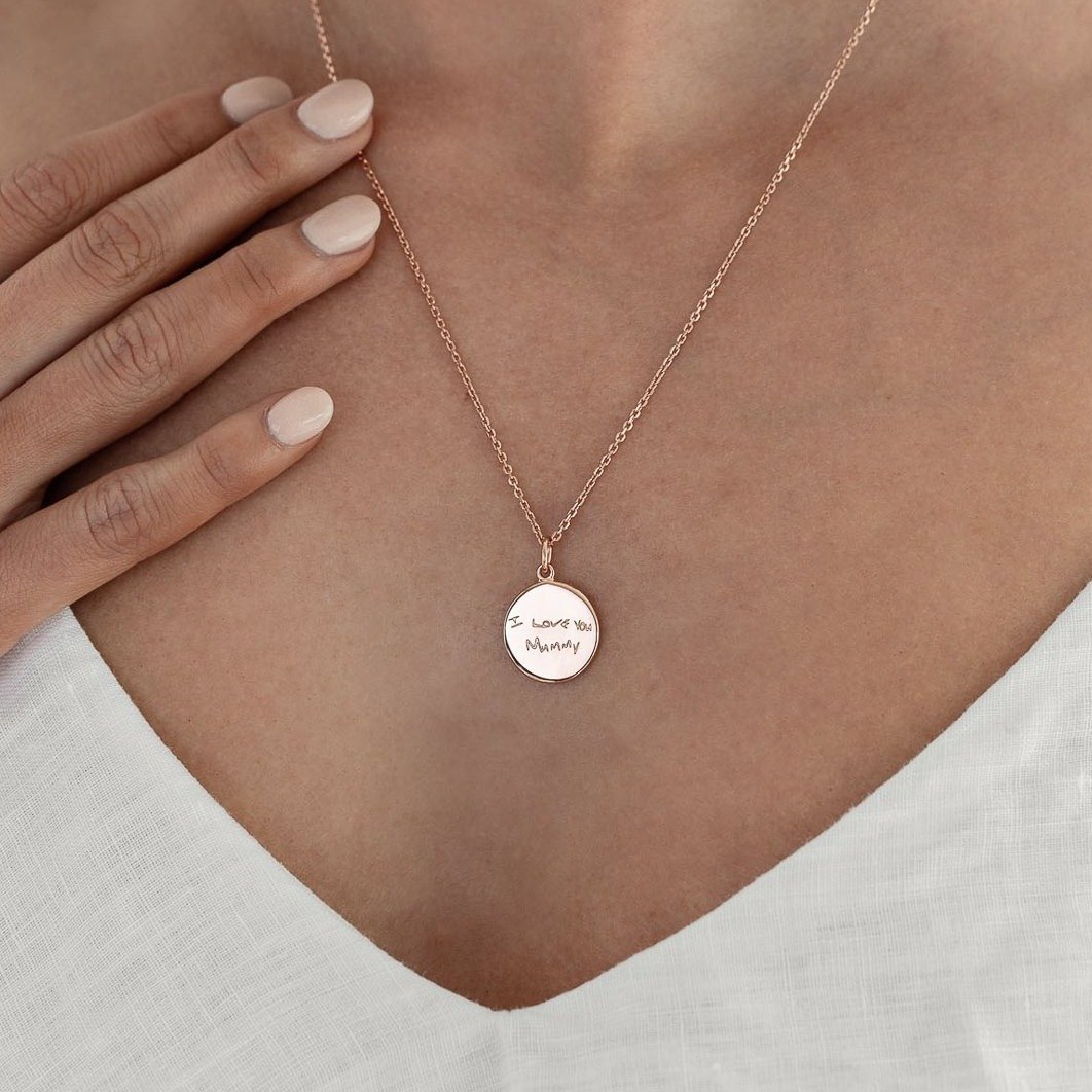 Necklace with someone's handwriting store