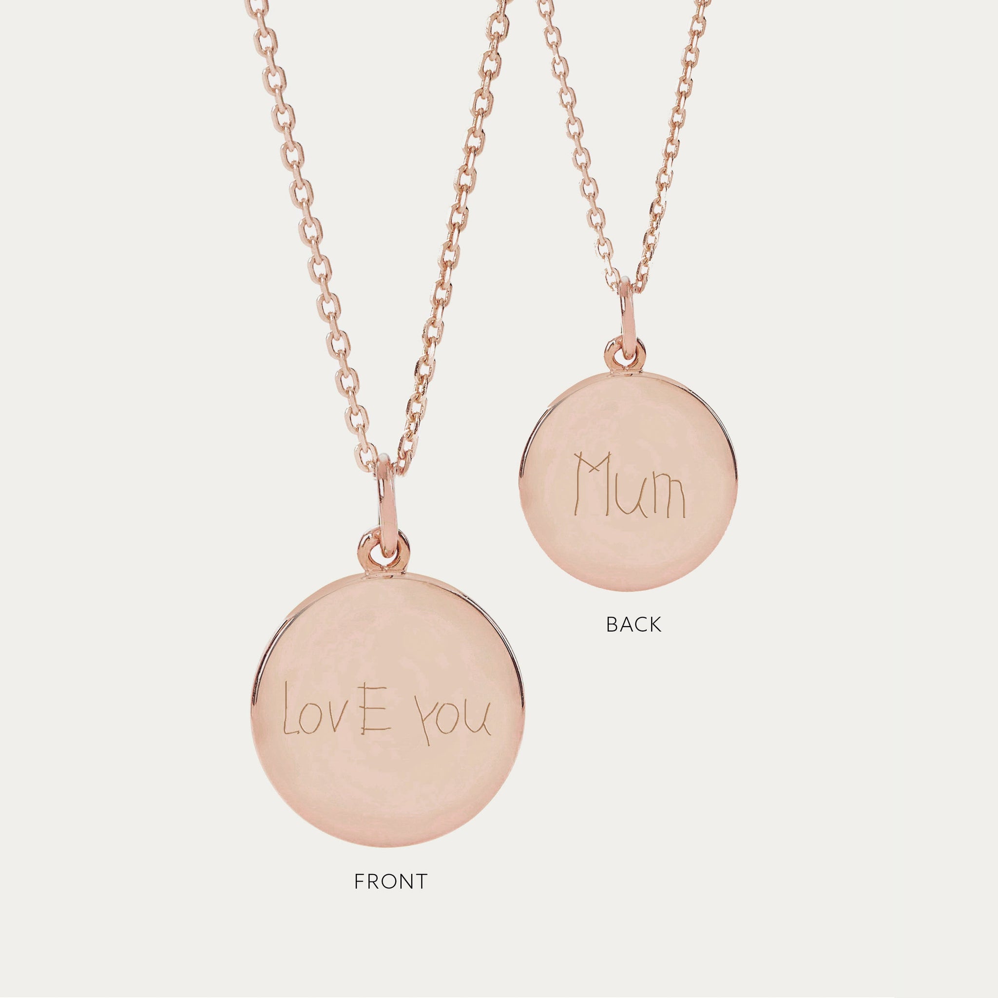 The Double Sided Handwriting Necklace Diamond Chain