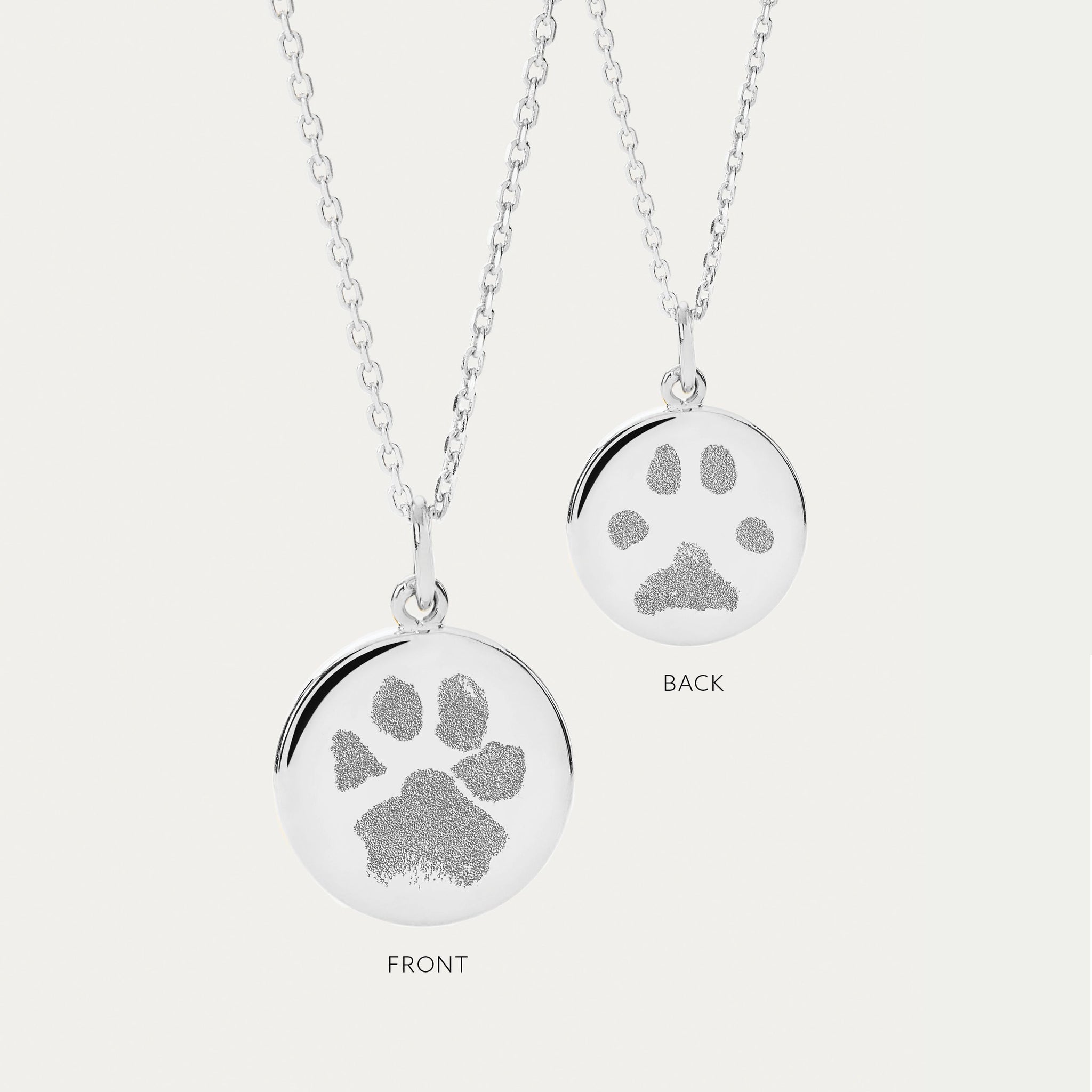 The Double Sided Paw Print Necklace Diamond Chain