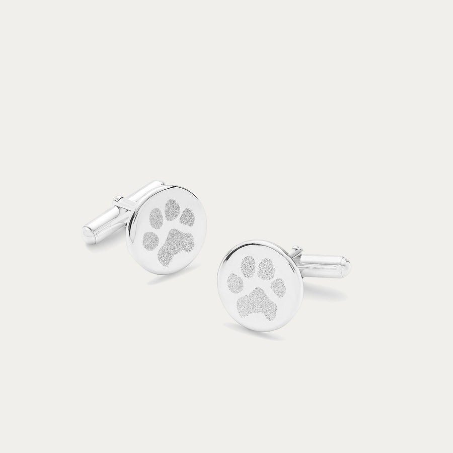 The Paw Print Cufflinks | Sterling Silver