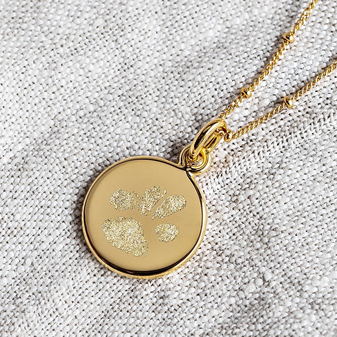 14k gold paw print pendant hotsell